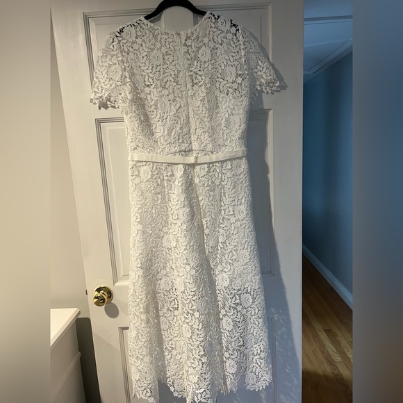 Self Portrait short-sleeve lace midi dress - Picture 6 of 8